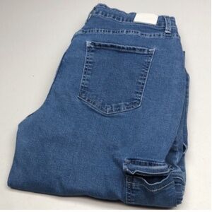 STRETCH ROYALTY FOR ME WIDE LEG HIGH-RISE CARGO STYLE JEANS 14/32x31 ⭐